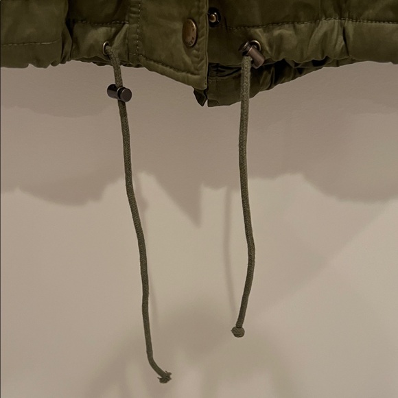 Banana Republic Olive Utility Jacket with Faux Fur Hood - Picture 3 of 10